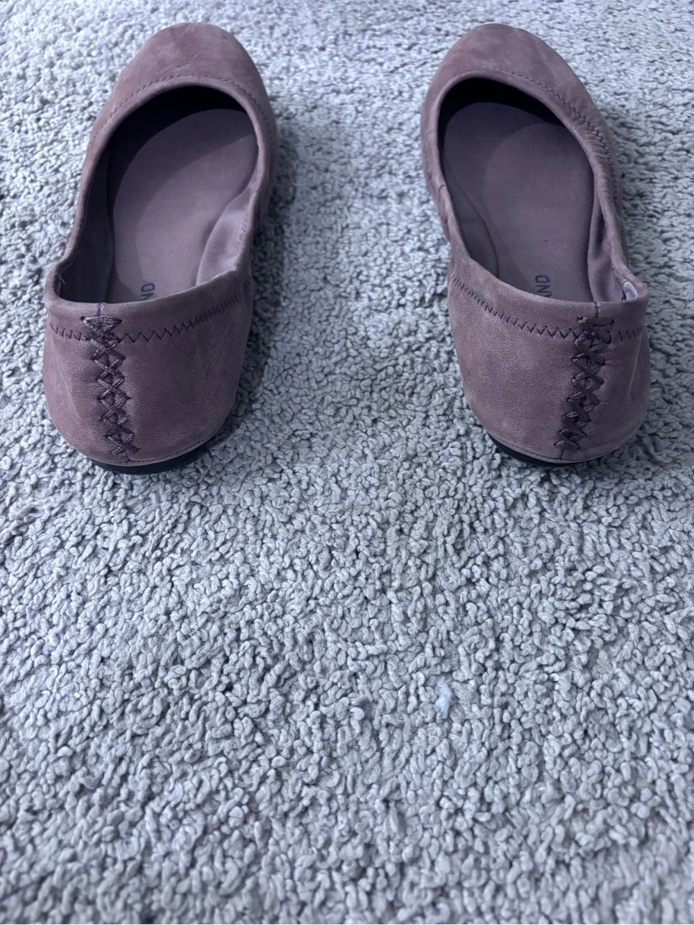 Lucky Brand Taupe Suede Ballet Flats